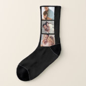 Foto 6 Best Dad ever Collage on Black White Sokken (Links - buitenkant)