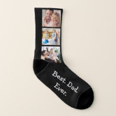 Foto 6 Best Dad ever Collage on Black White Sokken (Links binnenkant)