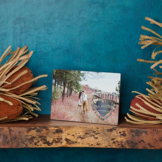 Foto 6th Wedding Jubileum Iron Heart Emblem Fotoplaat (Zijkant)