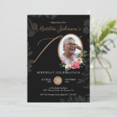 Foto 70e verjaardag uitnodiging (Staand voorkant)