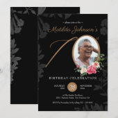 Foto 70e verjaardag uitnodiging (Voorkant / Achterkant)