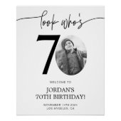 Foto 70e verjaardag welkomstbord | Kijk eens wie 7 Perfect Poster (Voorkant)