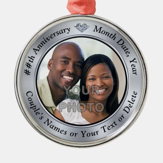 Foto 75th, 60th or 10 Year Jubileum Ornament (Voorkant)