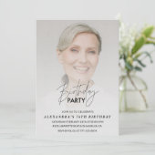 Foto 76e verjaardag uitnodiging Verjaardagsfeest (Staand voorkant)