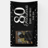 Foto 80 en Fabulous Birthday Confetti Spandoek (Verticaal)