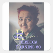 Foto 80e verjaardag naam toevoegen datum modern pa