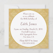 Foto 80e verjaardag uitnodiging (Achterkant)