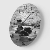 Foto 88 rotsen op het strand grote klok (Hoek)