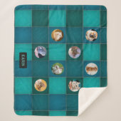 Foto 8 Afbeelding collage plus jouw naam Kilt Sherpa Deken (Voorkant)