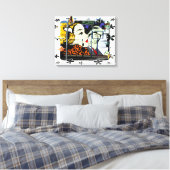 Foto 8 Graffiti met Fun Lijst Flowers Canvas Afdruk (Insitu (Slaapkamer))