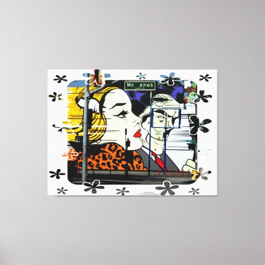 Foto 8 Graffiti met Fun Lijst Flowers Canvas Afdruk (Voorkant)