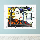 Foto 8 Graffiti met Fun Stars Canvas Afdruk (Insitu (Houten vloer))