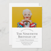 Foto 90 Verjaardag Kaart (Voorkant / Achterkant)