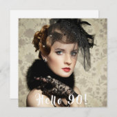 Foto 90e verjaardag hallo 90 kaart (Voorkant / Achterkant)