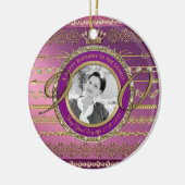 Foto 90th Birthday Gold Crown Diamonds Lijst Keramisch Ornament (Links)