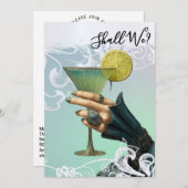 *~* FOTO A101 Sierlijke Cocktail 20 AFGRADUATIEFEE Kaart (Voorkant / Achterkant)