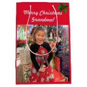 Foto aan oma Merry Christmas Personalize Medium Cadeauzakje (Voorkant)