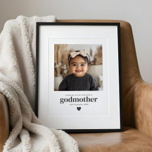 Foto-aandenken voor de peetmoeder poster