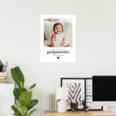 Foto-aandenken voor peetouders poster (Thuiskantoor)