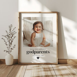 Foto-aandenken voor peetouders poster