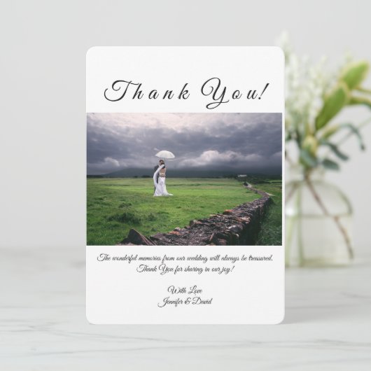 Foto Aangepast bedankt creditcard (Staand voorkant)