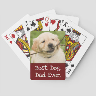 Foto Aangepast beste hond Pap Ooit Rood Wit Pokerkaarten