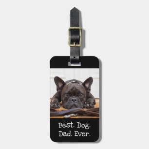 Foto Aangepast beste hond vader ooit zwart Bagagelabel