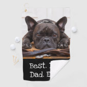 Foto Aangepast beste hond vader ooit zwart Golfhanddoek (Insitu)