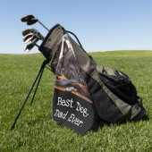 Foto Aangepast beste hond vader ooit zwart Golfhanddoek (Groen)