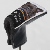 Foto Aangepast beste hond vader ooit zwart Golfheadcover (3/4 voorkant)