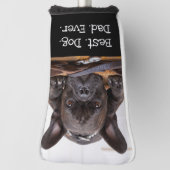 Foto Aangepast beste hond vader ooit zwart Golfheadcover (Draai 90)