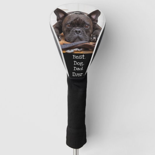 Foto Aangepast beste hond vader ooit zwart  Golfheadcover (Voorkant)