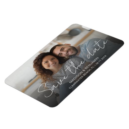 Foto Aangepast Bewaar De Datum Trouw Verlovingsfee Magneet (Linkerzijde)