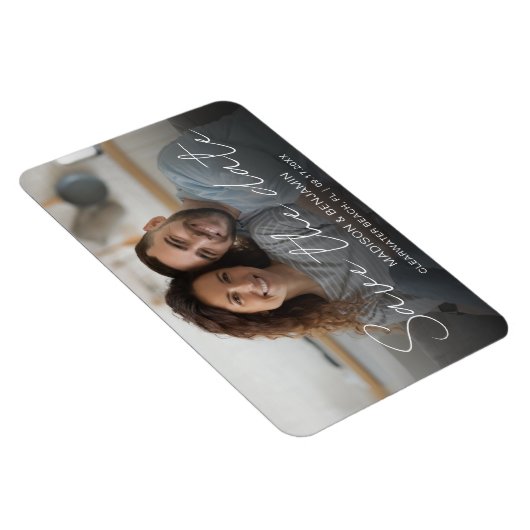 Foto Aangepast Bewaar De Datum Trouw Verlovingsfee Magneet (Rechterzijde)