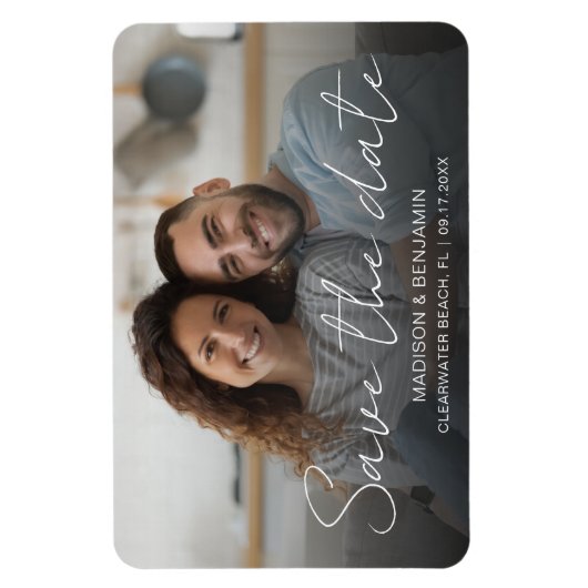 Foto Aangepast Bewaar De Datum Trouw Verlovingsfee Magneet (Verticaal)