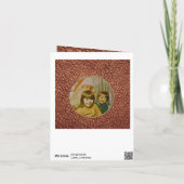Foto Aangepast bruin gevouwen feestdag Kaart (Achterkant)