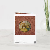 Foto Aangepast bruin gevouwen feestdag Kaart (Achterkant)