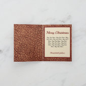 Foto Aangepast bruin gevouwen feestdag Kaart (Binnen)