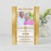 Foto aangepast, datum goud en verhaal opslaan kaart (Staand voorkant)