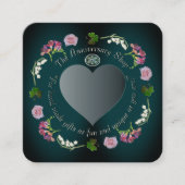 Foto Aangepast Floral Weddings, Jubilea Square Vierkante Visitekaartje (Voorkant)