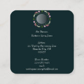 Foto Aangepast Floral Weddings, Jubilea Square Vierkante Visitekaartje (Achterkant)