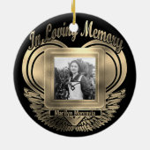 Foto aangepast herdenkingshart toevoegen keramisch ornament (Achterkant)