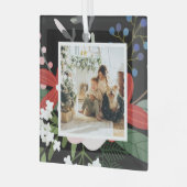 Foto aangepast kerstfeest glas ornament (Voorkant links)