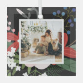 Foto aangepast kerstfeest glas ornament (Voorkant)