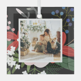 Foto aangepast kerstfeest glas ornament