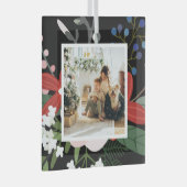 Foto aangepast kerstfeest glas ornament (Voorkant Rechts)