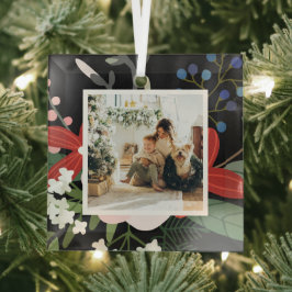Foto aangepast kerstfeest glas ornament