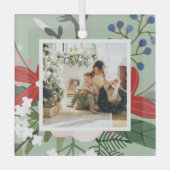 Foto aangepast kerstfeest glas ornament (Voorkant)