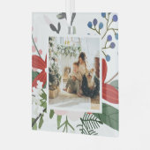 Foto aangepast kerstfeest glas ornament (Voorkant links)