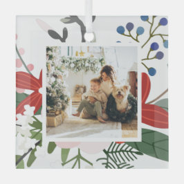 Foto aangepast kerstfeest glas ornament